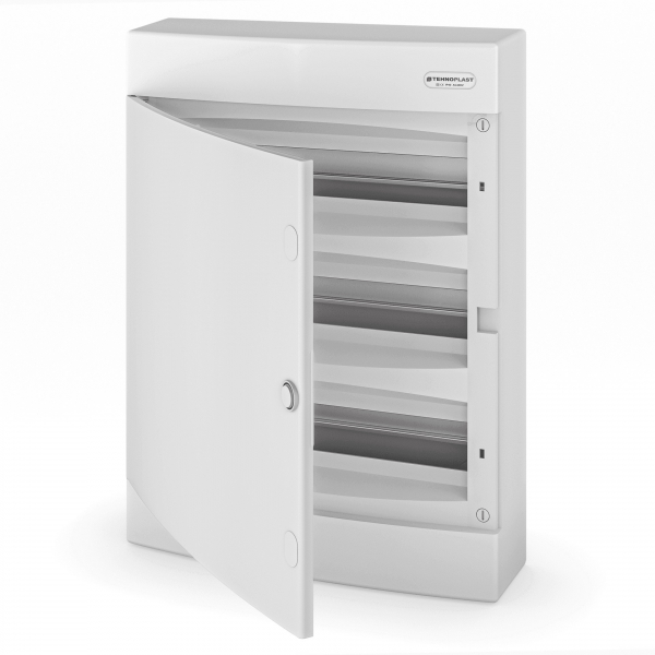 Sicherungskasten Aufputz IP40 3-Reihig 54-Module